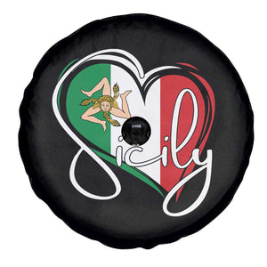 Sicily Palermo Italy Medusa Sicilia Heart Italian Flag Spare Tire Cover TS11 Print Your Wear