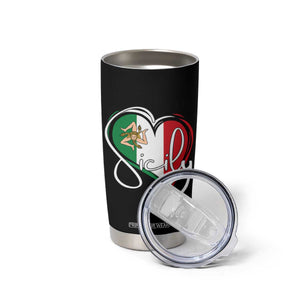 Sicily Palermo Italy Medusa Sicilia Heart Italian Flag Tumbler Cup TS11 Print Your Wear