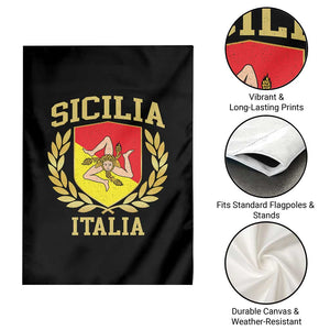 Sicilia Flag Sicily Palermo Italy Triskelion Garden Flag TS11 Print Your Wear