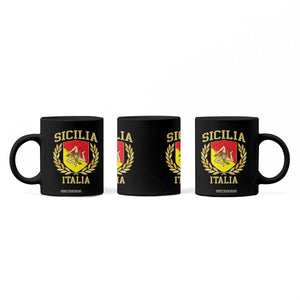 Sicilia Flag Sicily Palermo Italy Triskelion Coffee Mug TS11 Print Your Wear