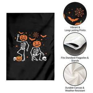 Funny Trump Hallloween Skeleton Pumpkin Political Satire Garden Flag TS11 Print Your Wear