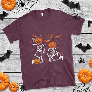 Funny Trump Hallloween Skeleton Pumpkin Political Satire T Shirt TS11 Maroon Print Your Wear