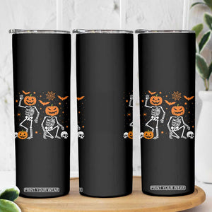 Funny Trump Hallloween Skeleton Pumpkin Political Satire Skinny Tumbler TS11 Print Your Wear