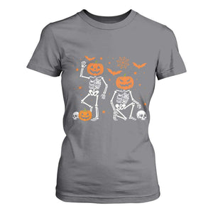 Funny Trump Hallloween Skeleton Pumpkin Political Satire T Shirt For Women TS11 Charcoal Print Your Wear