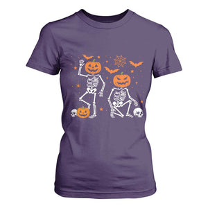 Funny Trump Hallloween Skeleton Pumpkin Political Satire T Shirt For Women TS11 Purple Print Your Wear