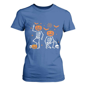 Funny Trump Hallloween Skeleton Pumpkin Political Satire T Shirt For Women TS11 Royal Blue Print Your Wear