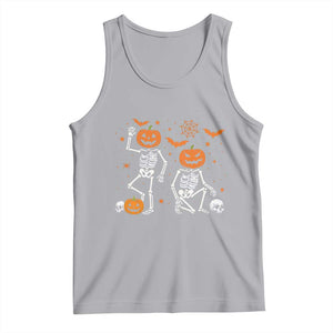 Funny Trump Hallloween Skeleton Pumpkin Political Satire Tank Top TS11 Athletic Heather Print Your Wear