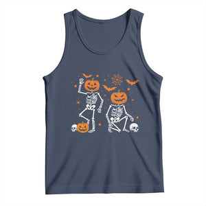 Funny Trump Hallloween Skeleton Pumpkin Political Satire Tank Top TS11 Navy Print Your Wear