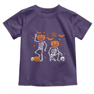 Funny Trump Hallloween Skeleton Pumpkin Political Satire Toddler T Shirt TS11 Purple Print Your Wear