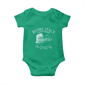 Rome Colosseum Italy Baby Onesie Caput Mindi The Eternal City Amphitheatre Ancient TS11 Irish Green Print Your Wear