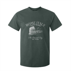 Rome Colosseum Italy T Shirt For Kid Caput Mindi The Eternal City Amphitheatre Ancient TS11 Dark Forest Green Print Your Wear