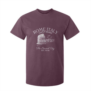 Rome Colosseum Italy T Shirt For Kid Caput Mindi The Eternal City Amphitheatre Ancient TS11 Maroon Print Your Wear