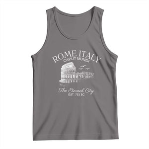 Rome Colosseum Italy Tank Top Caput Mindi The Eternal City Amphitheatre Ancient TS11 Deep Heather Print Your Wear