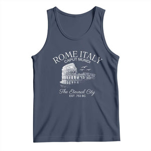 Rome Colosseum Italy Tank Top Caput Mindi The Eternal City Amphitheatre Ancient TS11 Navy Print Your Wear
