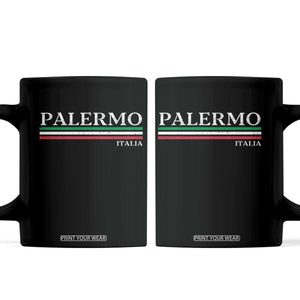 Palermo Sicily Italian Flag Souvenirs Sicilia Italia Coffee Mug TS11 Black Print Your Wear