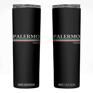Palermo Sicily Italian Flag Souvenirs Sicilia Italia Skinny Tumbler TS11 Black Print Your Wear