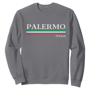 Palermo Sicily Italian Flag Souvenirs Sicilia Italia Sweatshirt TS11 Charcoal Print Your Wear