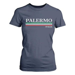 Palermo Sicily Italian Flag Souvenirs Sicilia Italia T Shirt For Women TS11 Navy Print Your Wear