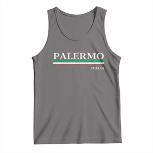 Palermo Sicily Italian Flag Souvenirs Sicilia Italia Tank Top TS11 Deep Heather Print Your Wear