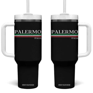 Palermo Sicily Italian Flag Souvenirs Sicilia Italia Tumbler With Handle TS11 One Size: 40 oz Black Print Your Wear