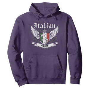 Italian Pride Hoodie Vintage Patriotic Italy Map TS11 Purple Print Your Wear