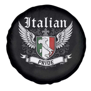 Italian Pride Spare Tire Cover Vintage Patriotic Italy Map TS11 Print Your Wear