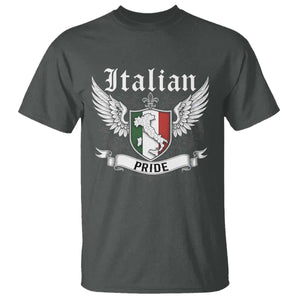 Italian Pride T Shirt Vintage Patriotic Italy Map TS11 Dark Heather Print Your Wear