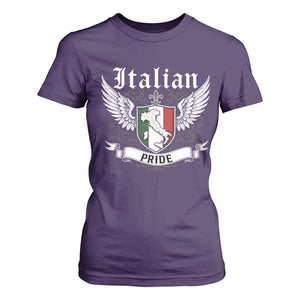 Italian Pride T Shirt For Women Vintage Patriotic Italy Map TS11 Purple Print Your Wear