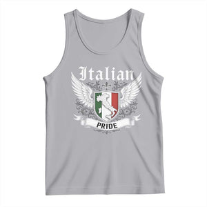 Italian Pride Tank Top Vintage Patriotic Italy Map TS11 Athletic Heather Print Your Wear