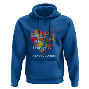 Unity Day Hoodie Kindness Takes Courage End Bullying Heart Butterfly TS11 Royal Blue Print Your Wear