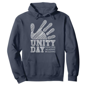 Anti Bullying Awareness Hoodie Unity Day Together Against Bullying Hand TS11 Navy Print Your Wear