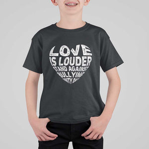 Anti Bullying Awareness T Shirt For Kid Love Is Louder Stand Against Bullying Unity Day Heart TS11 Black Print Your Wear