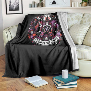 Halloween LGBT Throw Blanket The Lesbian Witches Pride Flag Pentagram TS11 Print Your Wear