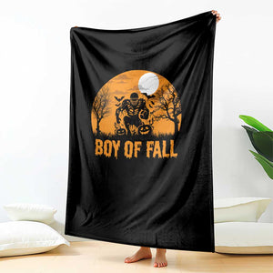 Funny Halloween Football Throw Blanket Boy Of Fall American Football Player Zombie Pumpkin Bat TS11 Print Your Wear
