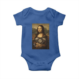 Funny Monalisa Rider Vintage Retro Motorcycle Engine Baby Onesie TS11 Royal Blue Print Your Wear