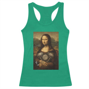 Funny Monalisa Rider Vintage Retro Motorcycle Engine Racerback Tank Top TS11 Irish Green Print Your Wear