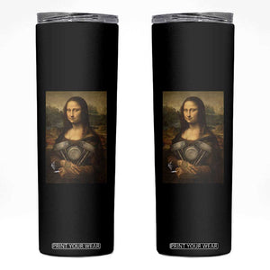 Funny Monalisa Rider Vintage Retro Motorcycle Engine Skinny Tumbler TS11 Black Print Your Wear