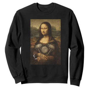 Funny Monalisa Rider Vintage Retro Motorcycle Engine Sweatshirt TS11 Black Print Your Wear