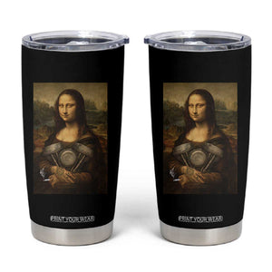 Funny Monalisa Rider Vintage Retro Motorcycle Engine Tumbler Cup TS11 Black Print Your Wear