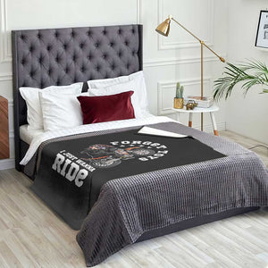 Dirt Bike Boys Throw Blanket Funny Forgive Toys I Just Wanna Ride Motocross Rider TS11 Print Your Wear