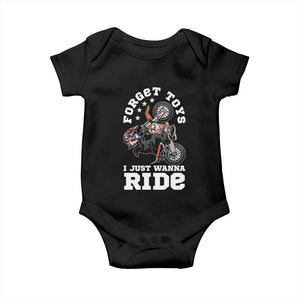 Dirt Bike Boys Baby Onesie Funny Forgive Toys I Just Wanna Ride Motocross Rider TS11 Black Print Your Wear
