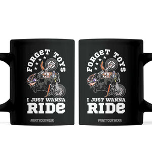 Dirt Bike Boys Coffee Mug Funny Forgive Toys I Just Wanna Ride Motocross Rider TS11 Black Print Your Wear
