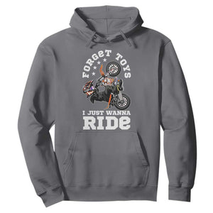 Dirt Bike Boys Hoodie Funny Forgive Toys I Just Wanna Ride Motocross Rider TS11 Charcoal Print Your Wear