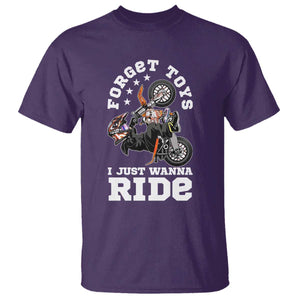 Dirt Bike Boys T Shirt Funny Forgive Toys I Just Wanna Ride Motocross Rider TS11 Purple Print Your Wear
