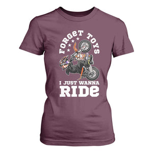 Dirt Bike Boys T Shirt For Women Funny Forgive Toys I Just Wanna Ride Motocross Rider TS11 Maroon Print Your Wear