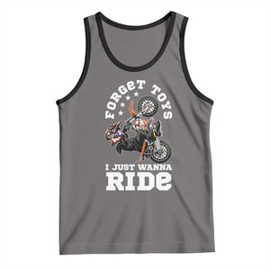 Dirt Bike Boys Tank Top Funny Forgive Toys I Just Wanna Ride Motocross Rider TS11 Deep Heather Black Print Your Wear
