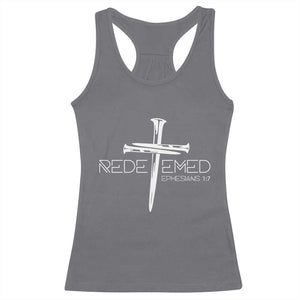 Redeemed Christian Vintage Ephesians Bible Verse Redemption Racerback Tank Top TS11 Charcoal Print Your Wear