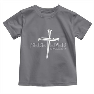 Redeemed Christian Vintage Ephesians Bible Verse Redemption Toddler T Shirt TS11 Charcoal Print Your Wear