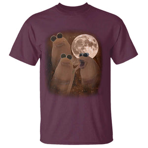 Three Marcus The Worm Moon T Shirt Funny Weird Cursed Meme TS11 Maroon Print Your Wear
