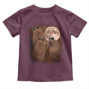 Three Marcus The Worm Moon Toddler T Shirt Funny Weird Cursed Meme TS11 Maroon Print Your Wear